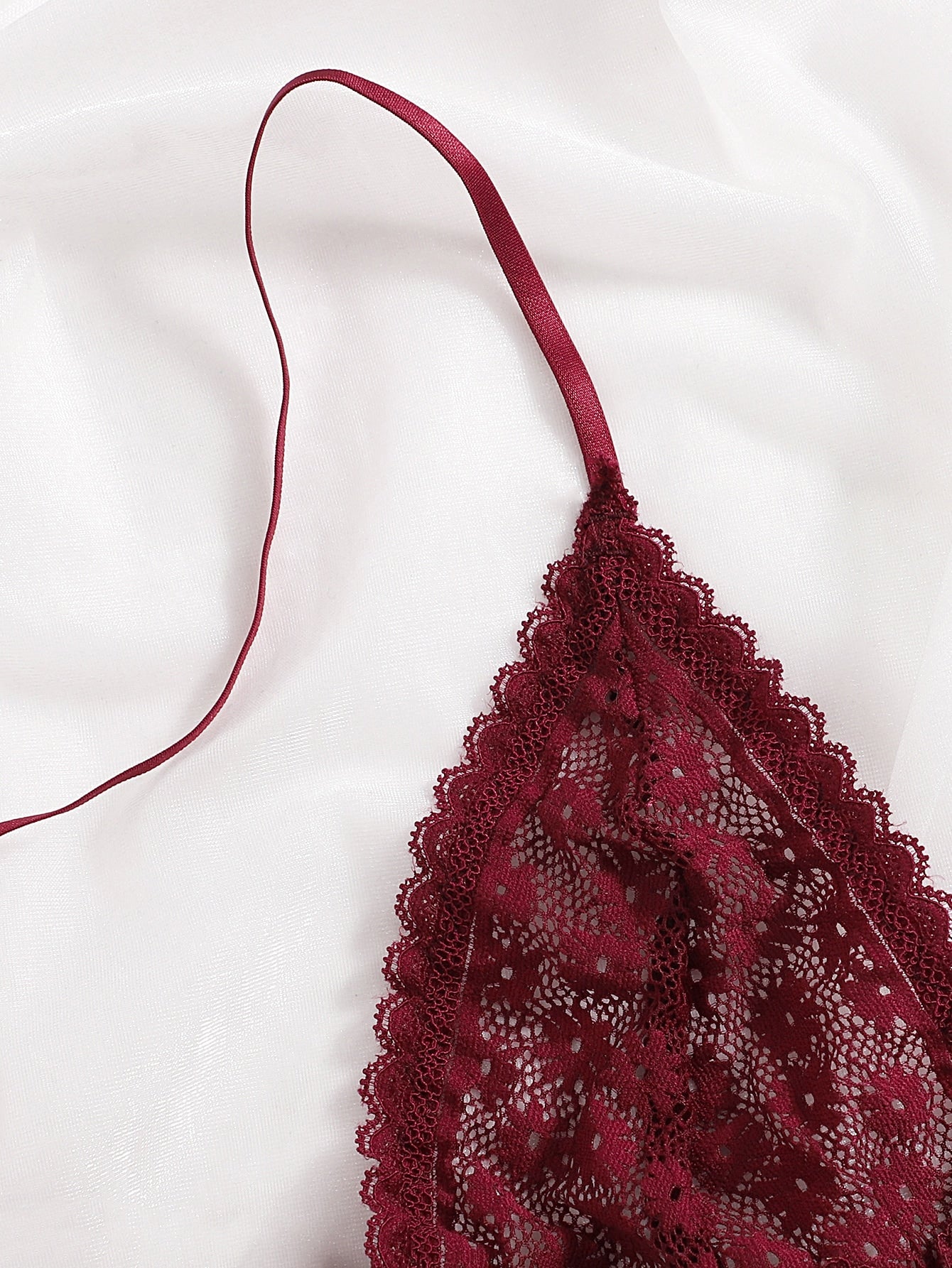 Red Wine Color Lace Sexy Lingerie Set