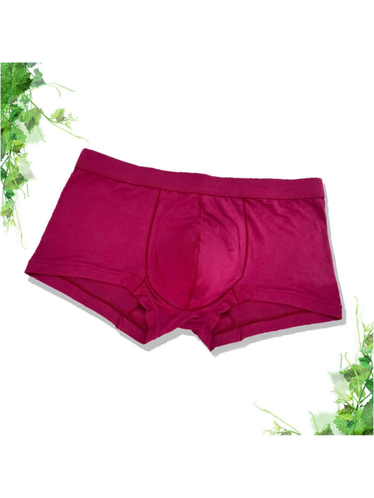 Solid-Color Modal Men's Mid-Rise Straight-Leg Underpants