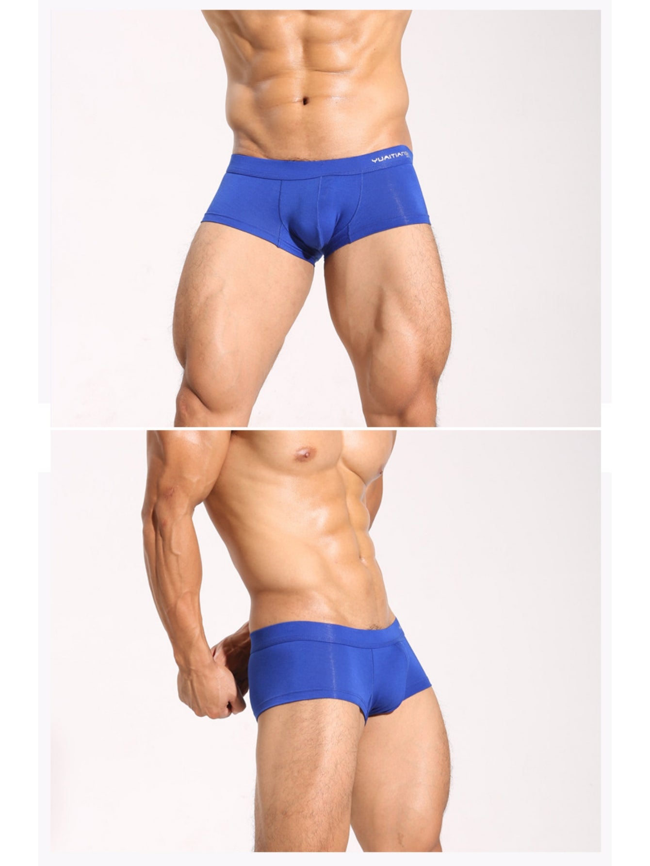 Solid-Color Modal Men's Mid-Rise Straight-Leg Underpants