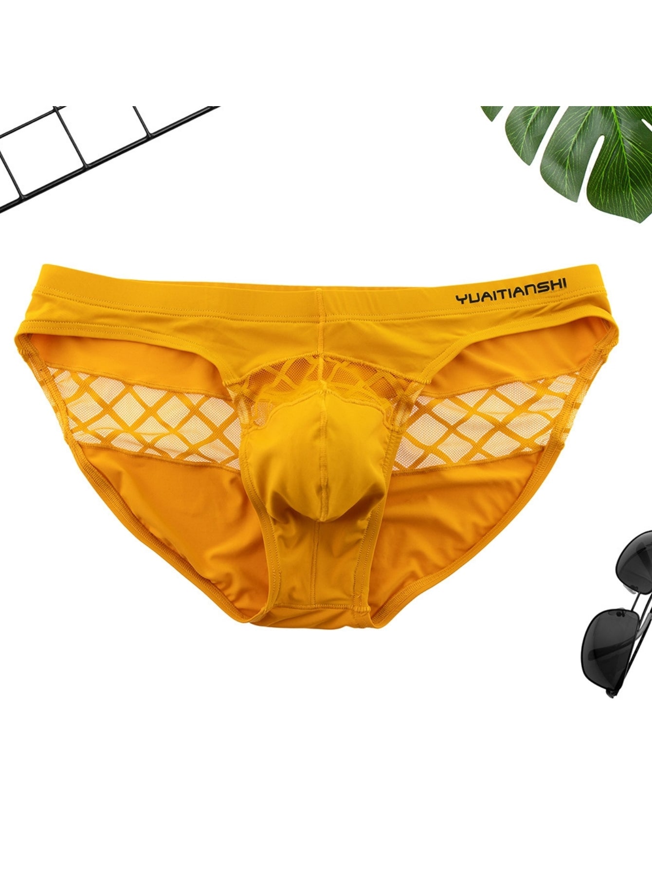 Net Fabric Men's Sexy Triangular Underwear