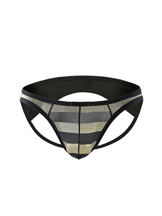 Sexy Low-Rise Men's Triangle Underwear With Exposed Buttocks