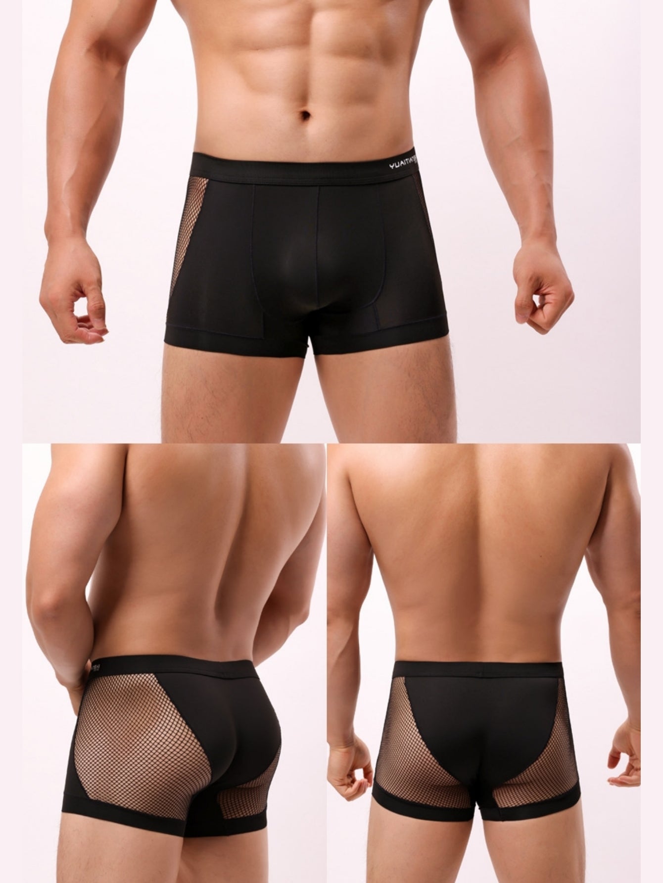 Perspective Mesh Underwear For Men - Sexy Straight-Crotch Pairs