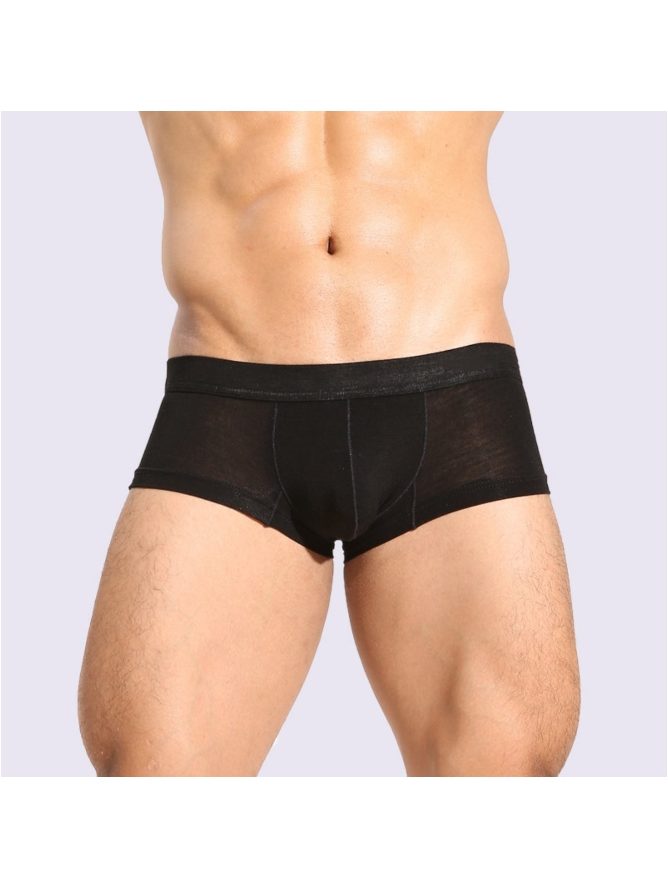 Solid-Color Modal Men's Mid-Rise Straight-Leg Underpants