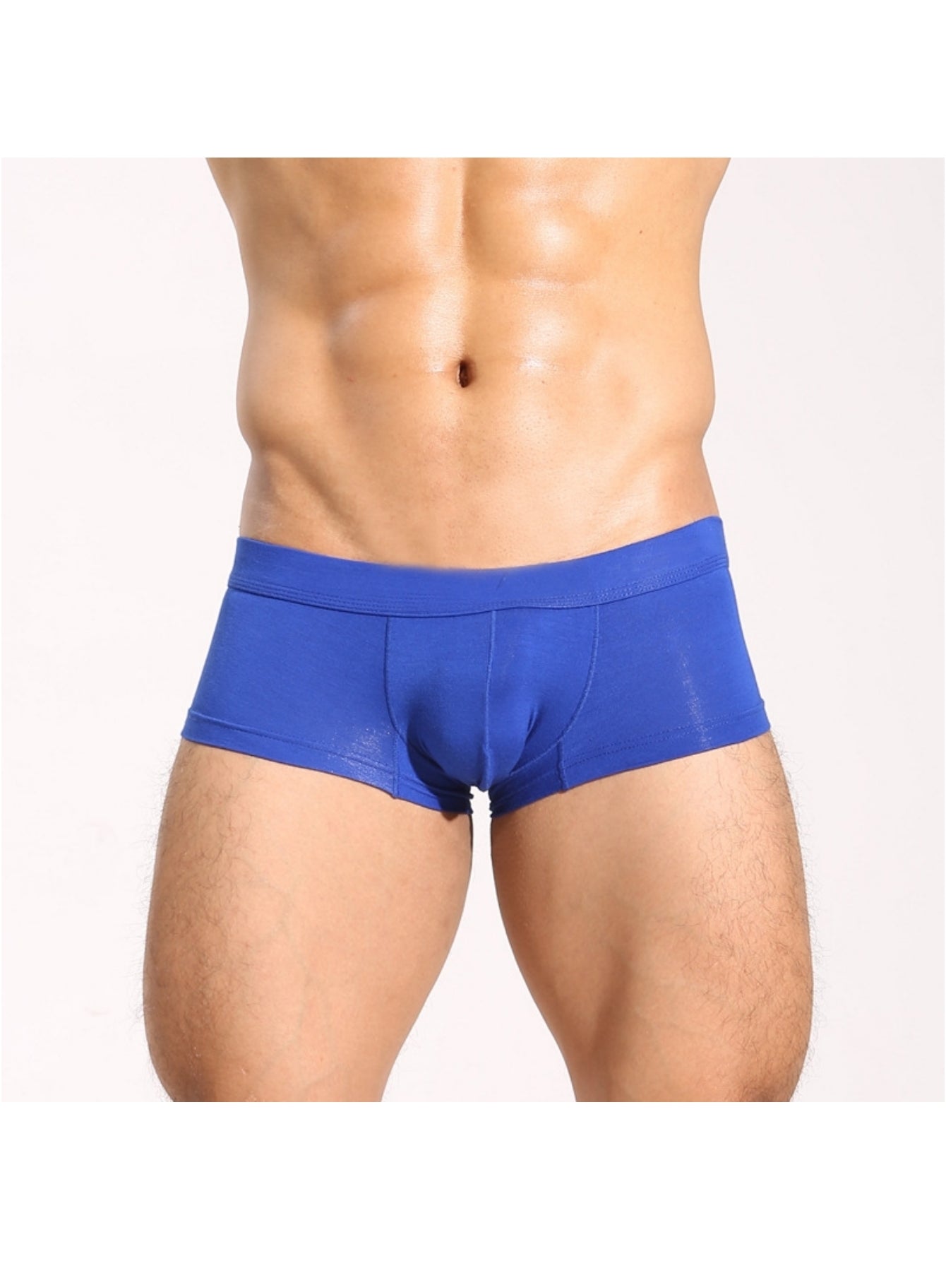 Solid-Color Modal Men's Mid-Rise Straight-Leg Underpants