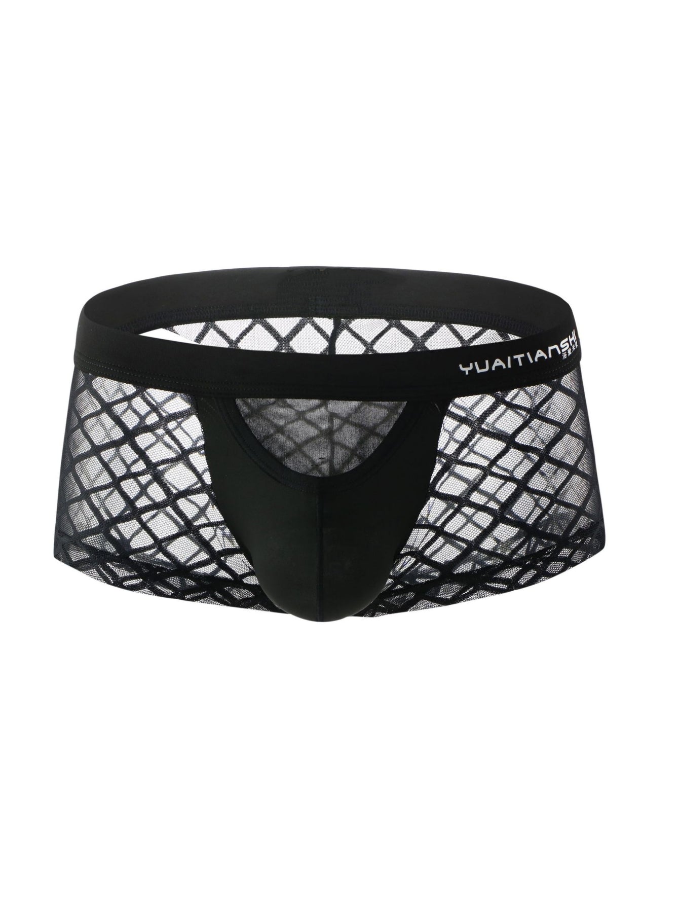 Net Mesh Pattern Sexy Men's Low-Rise Briefs