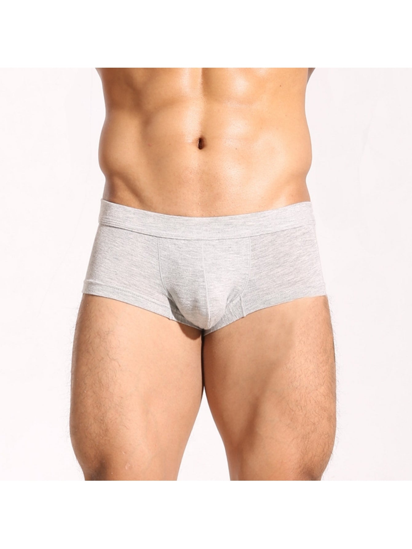 Solid-Color Modal Men's Mid-Rise Straight-Leg Underpants