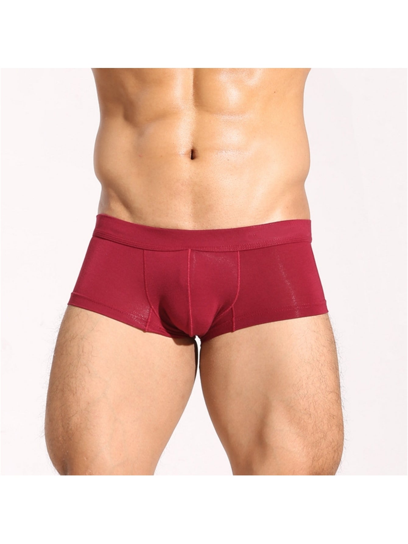Solid-Color Modal Men's Mid-Rise Straight-Leg Underpants