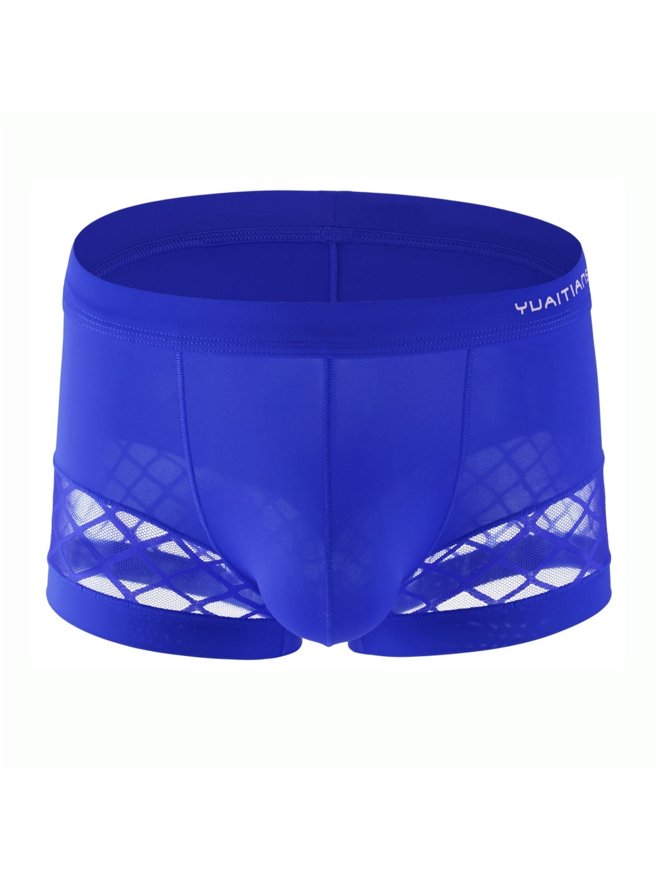 Net Fabric Stitched Men's Sexy Straight-Leg Underwear