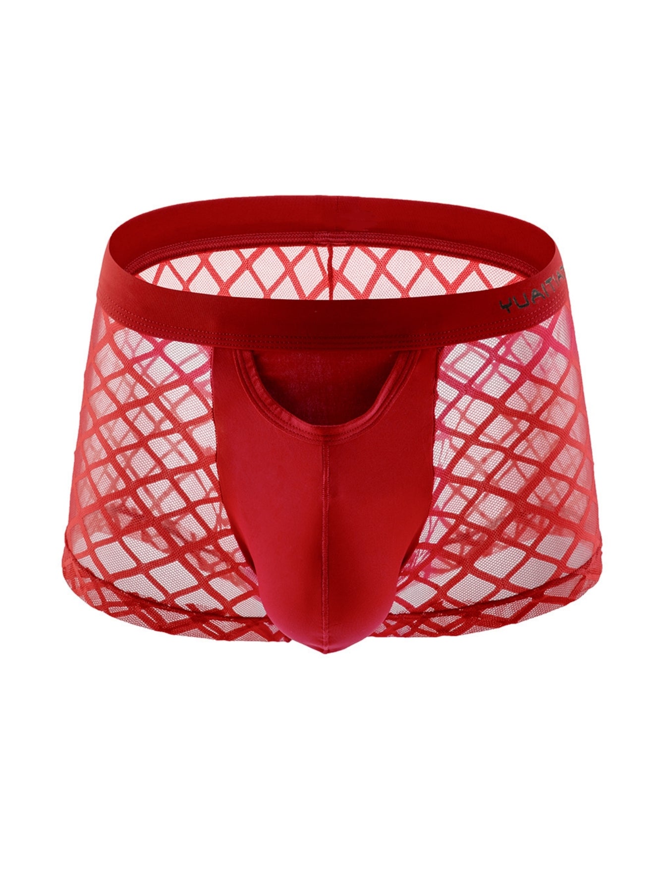 Net Mesh Pattern Sexy Men's Low-Rise Briefs